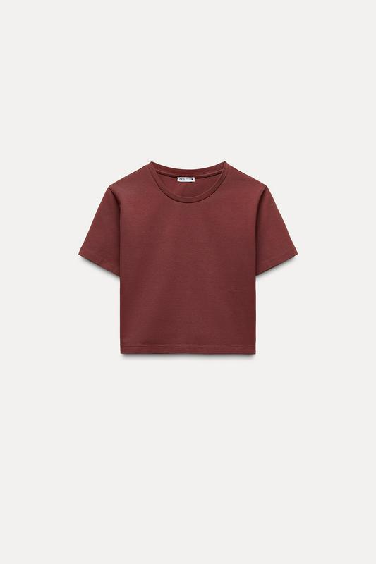 CROPPED STRETCH T-SHIRT